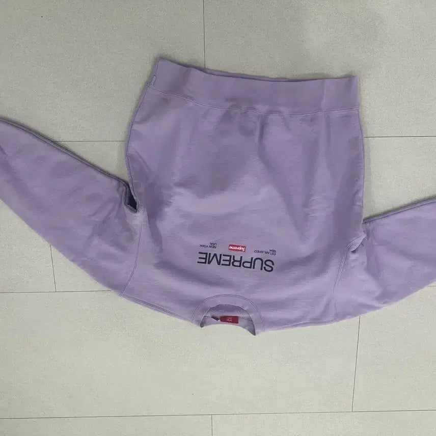 [BUNJANG] Supreme Lavender Sweatshirt / 슈프림 라벤더 맨투맨