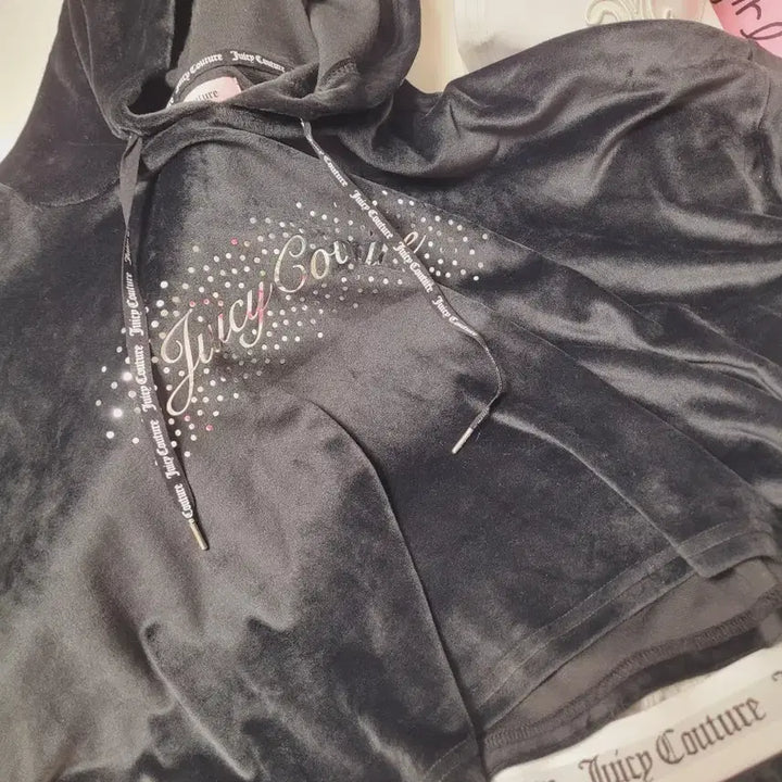 [BUNJANG] Juicy Couture Velvet Tracksuit Set - Black / 쥬시꾸뛰르 벨벳 트레이닝복 세트 블랙