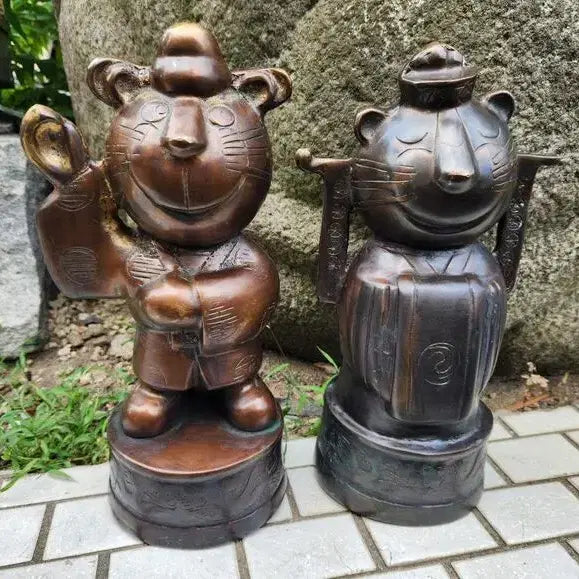 [BUNJANG] Bronze Hodori Hosuni Sculpture / 희귀수집품//대형 동브론즈 호돌이 호순이
