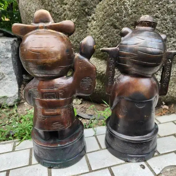 [BUNJANG] Bronze Hodori Hosuni Sculpture / 희귀수집품//대형 동브론즈 호돌이 호순이