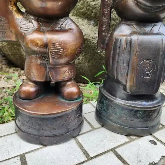 [BUNJANG] Bronze Hodori Hosuni Sculpture / 희귀수집품//대형 동브론즈 호돌이 호순이
