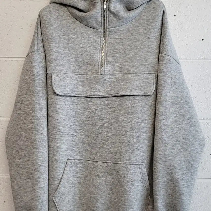 [BUNJANG] Charisma Poly Oversized Hoodie Gray / 카리스마 폴리 오버핏 후드티셔츠 판매