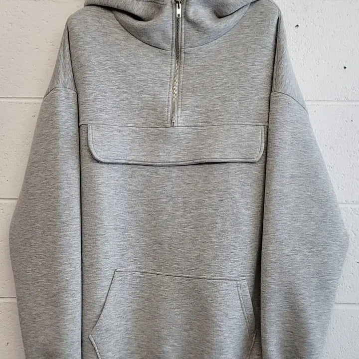 [BUNJANG] Charisma Poly Oversized Hoodie Gray / 카리스마 폴리 오버핏 후드티셔츠 판매