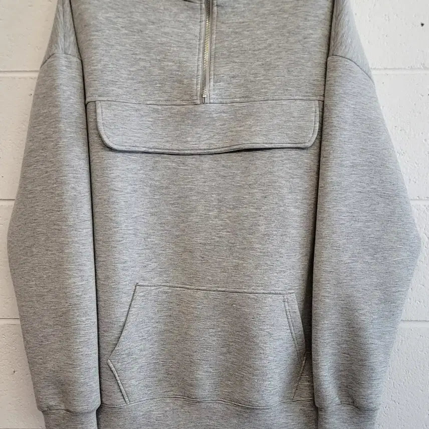 [BUNJANG] Charisma Poly Oversized Hoodie Gray / 카리스마 폴리 오버핏 후드티셔츠 판매