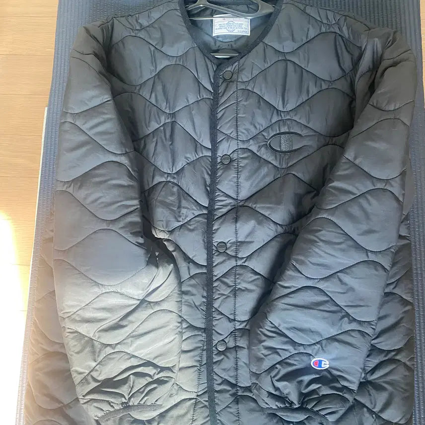 [BUNJANG] Champion Quilted Jacket Black Coat XL / 챔피온 퀄팅자켓 참피온 블랙 코트 XL사이즈 105 챔피언 판매 교환가능