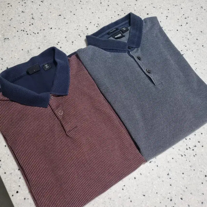 [BUNJANG] Hugo Boss Premium Polo Golf T-Shirt Bundle Set / (2종일괄) 정품 휴고보스 프리미엄 라인 폴로 골프티셔츠 L