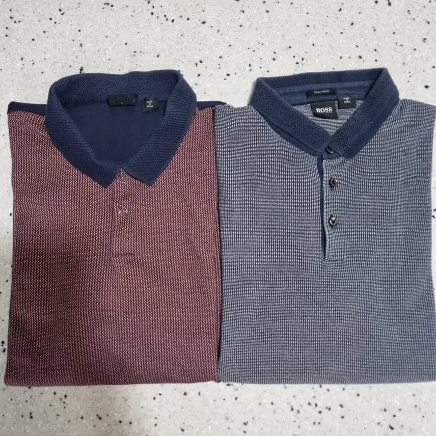 [BUNJANG] Hugo Boss Premium Polo Golf T-Shirt Bundle Set / (2종일괄) 정품 휴고보스 프리미엄 라인 폴로 골프티셔츠 L