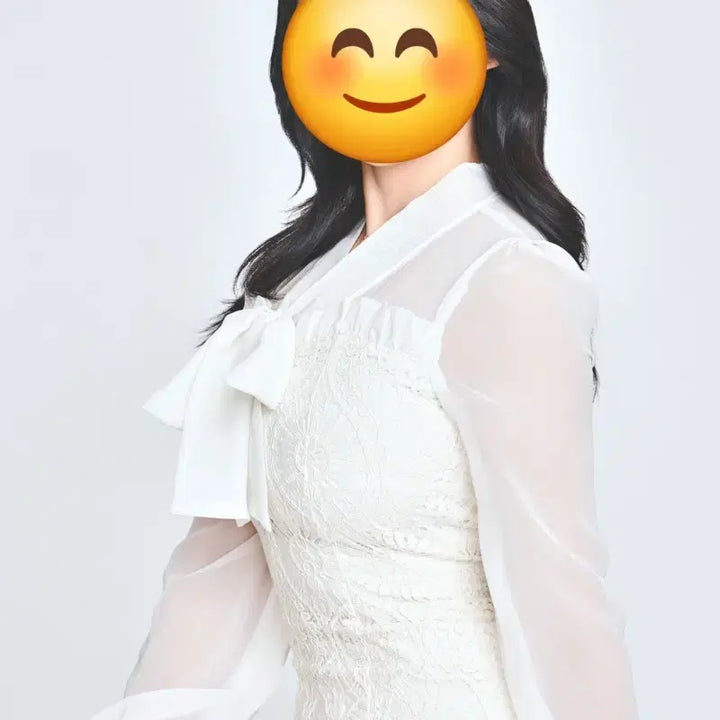 [BUNJANG] YourOnly Snow White See-Through Lace Dress / 시스루 레이스 원피스 유어온리 스노우화이트