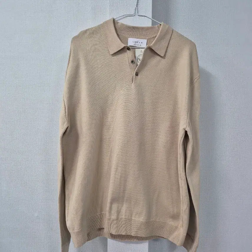 [BUNJANG] Logan Collar Knit Beige L / *미사용* 로간 카라넥 니트 베이지 L