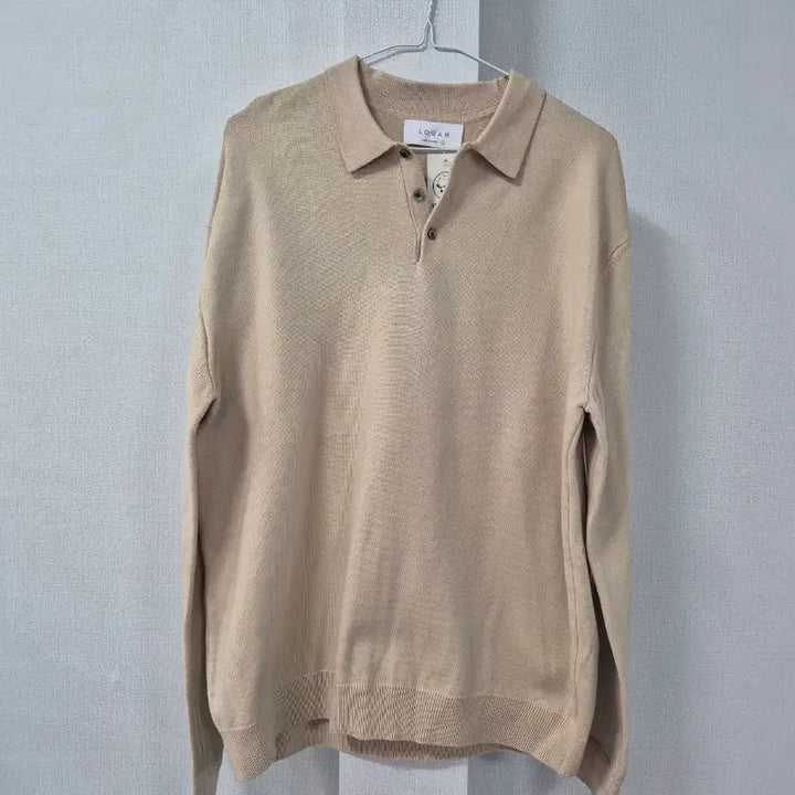 [BUNJANG] Logan Collar Knit Beige L / *미사용* 로간 카라넥 니트 베이지 L