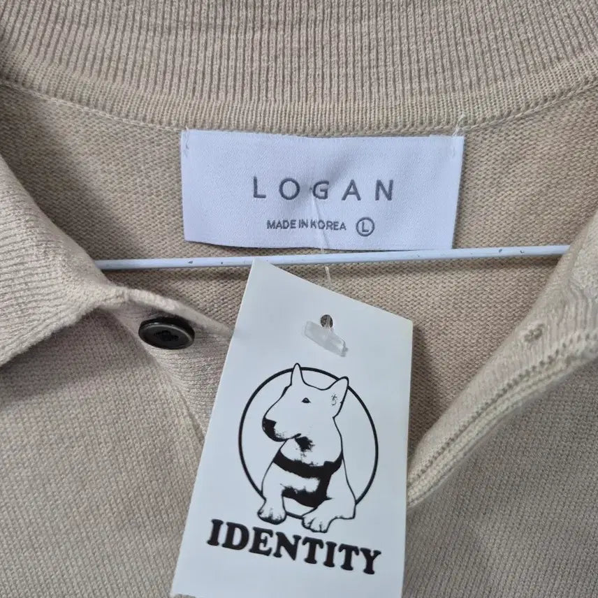 [BUNJANG] Logan Collar Knit Beige L / *미사용* 로간 카라넥 니트 베이지 L