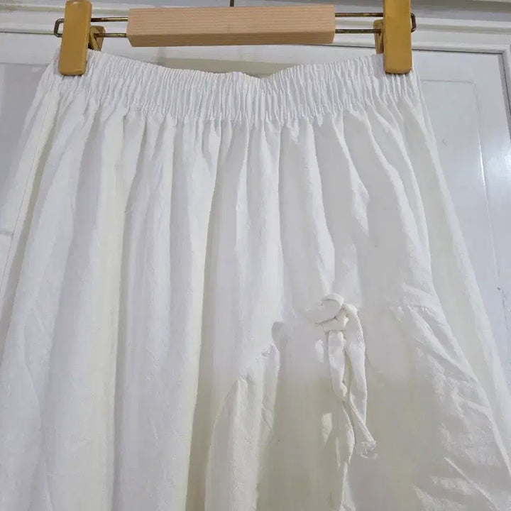 [BUNJANG] Summer Ribbon Cotton Long Skirt / 여름  리본   면  롱스커트   깨끗해요   허리28까지