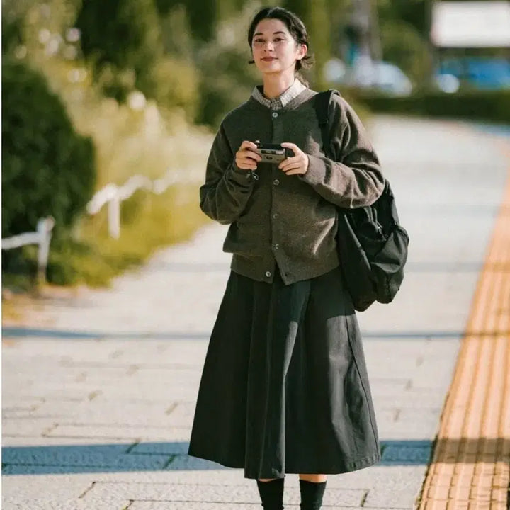 [BUNJANG] Havehad Relaxed Flare Long Skirt / 해브해드 릴랙스 플레어 롱스커트