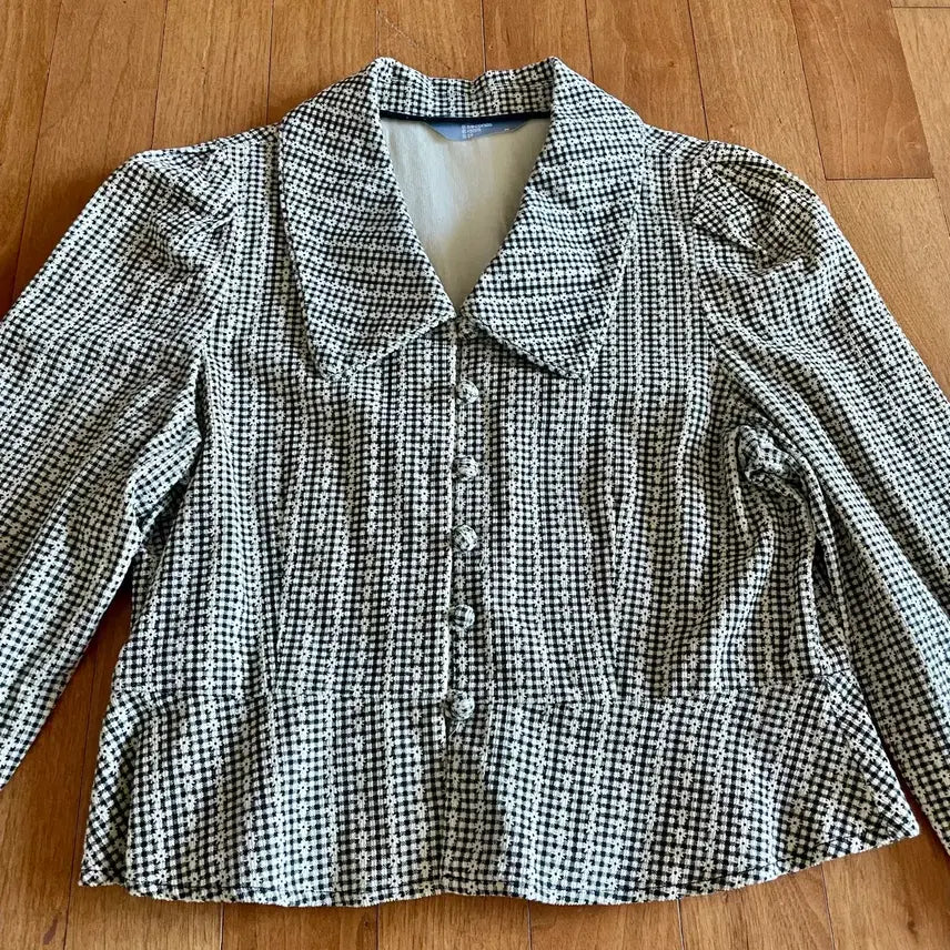 [BUNJANG] 8 Seconds Check Pattern Jacket Blouse / 에잇세컨즈 여성 상의