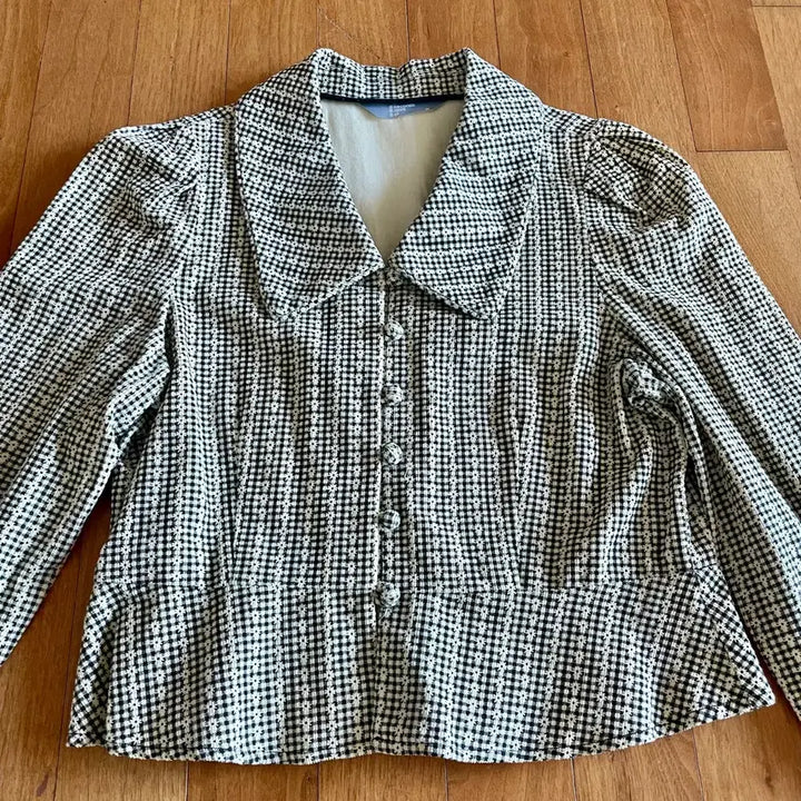 [BUNJANG] 8 Seconds Check Pattern Jacket Blouse / 에잇세컨즈 여성 상의