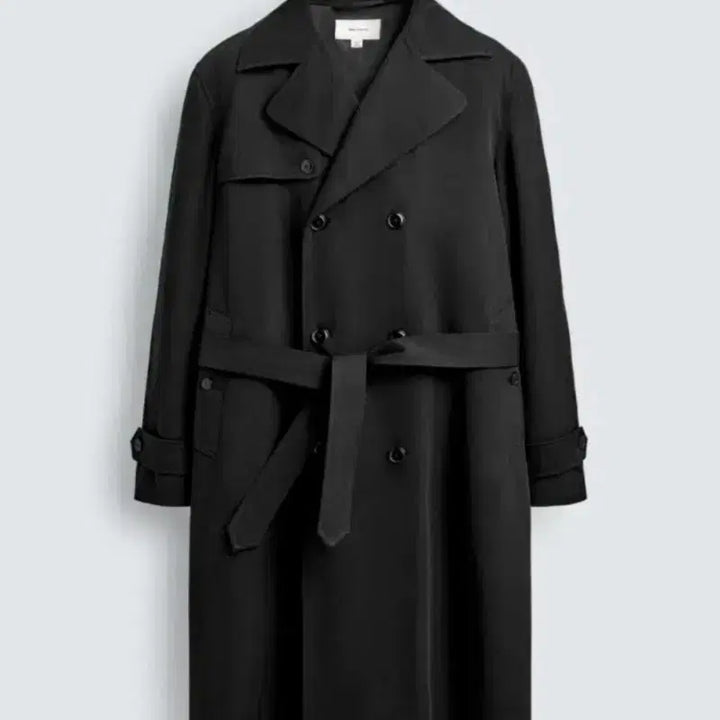[BUNJANG] ZARA MANTECO Water Repellent Trench Coat - Black M / 자라워터 레펠런트 MANTECO 트렌치 코트 블랙 M