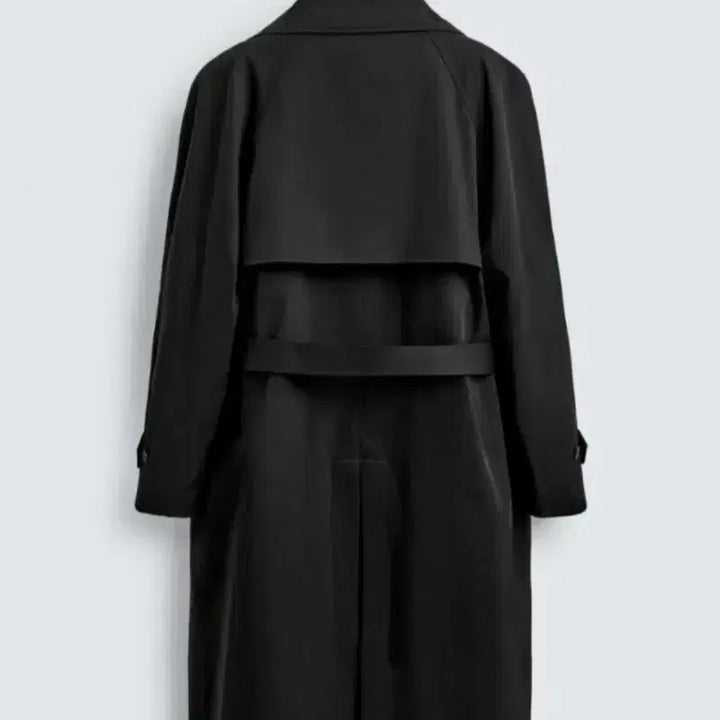 [BUNJANG] ZARA MANTECO Water Repellent Trench Coat - Black M / 자라워터 레펠런트 MANTECO 트렌치 코트 블랙 M
