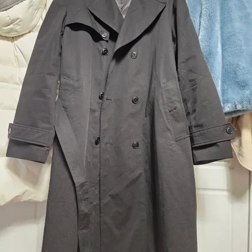 [BUNJANG] ZARA MANTECO Water Repellent Trench Coat - Black M / 자라워터 레펠런트 MANTECO 트렌치 코트 블랙 M