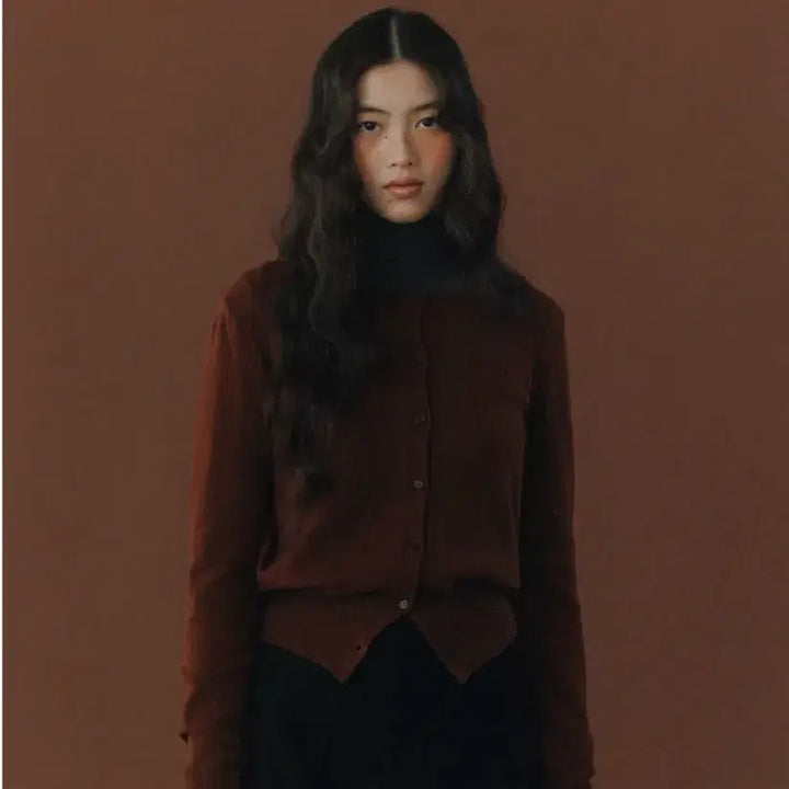 [BUNJANG] Hoas Raccoon Cardigan - Wine Color - New / 호와스 라쿤 가디건 와잉 새상품