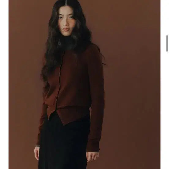 [BUNJANG] Hoas Raccoon Cardigan - Wine Color - New / 호와스 라쿤 가디건 와잉 새상품
