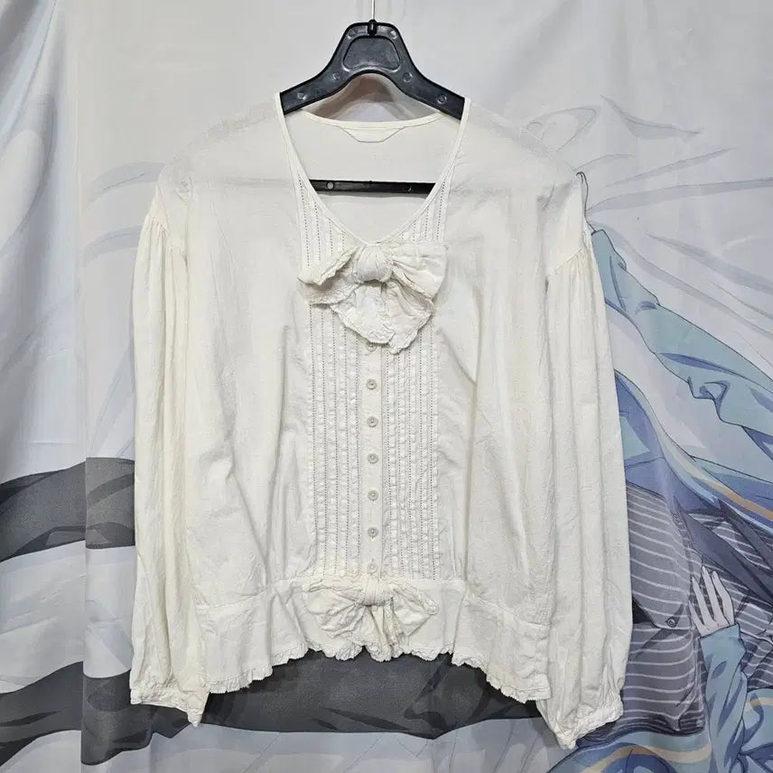 [BUNJANG] Pink House Ribbon Blouse / 핑크하우스  리본  블라우스