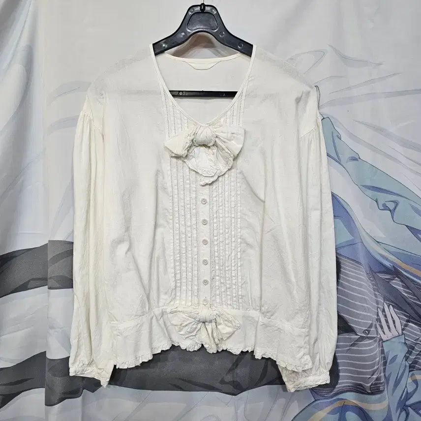 [BUNJANG] Pink House Ribbon Blouse / 핑크하우스  리본  블라우스
