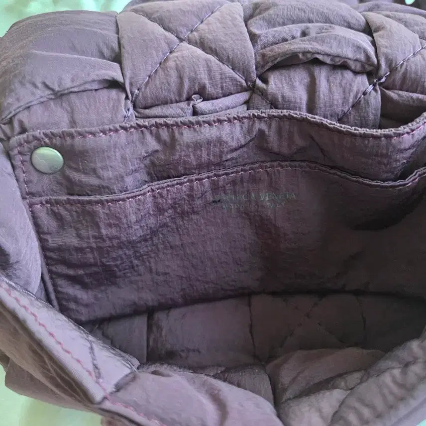 [BUNJANG] Purple Quilted Mini Cassette Padded Bag / 퍼플 퀼팅 미니 카세트 패딩백
