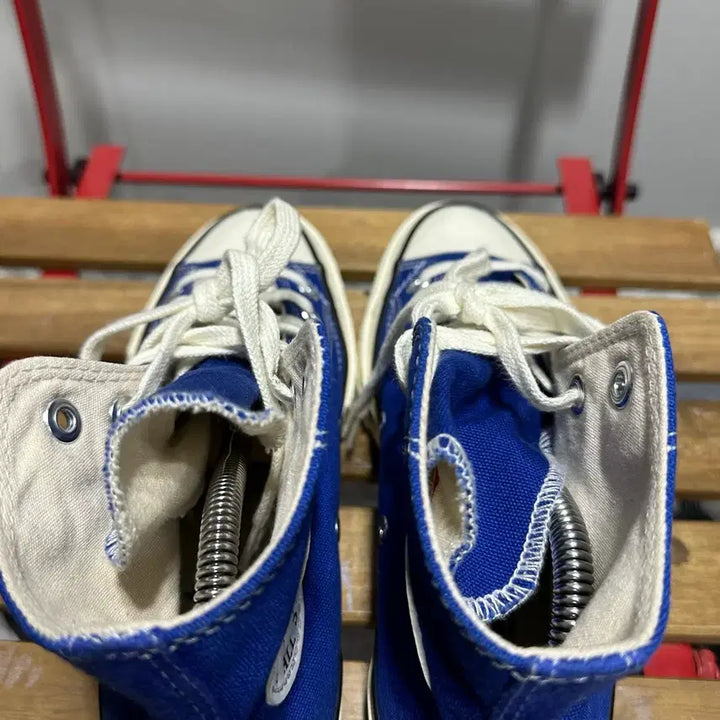 [BUNJANG] Converse Chuck 70 High Blue Sneakers / 235) 컨버스 운동화 여성 여자 신발 척테일러 70 하이 블루
