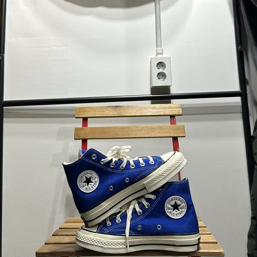 [BUNJANG] Converse Chuck 70 High Blue Sneakers / 235) 컨버스 운동화 여성 여자 신발 척테일러 70 하이 블루