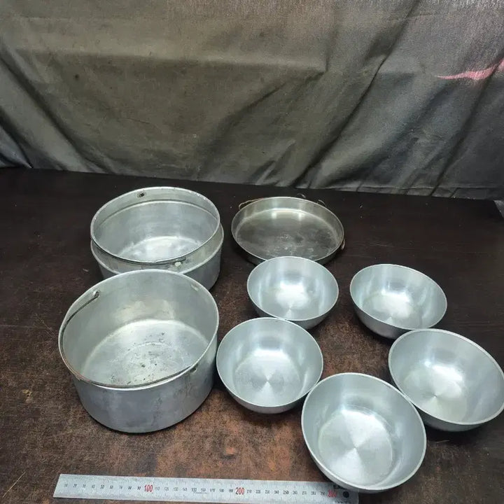 [BUNJANG] US Military Aluminum Camping Cookware Set / 1966년 미군용 알루미늄 캠핑 코펠 냄비세트