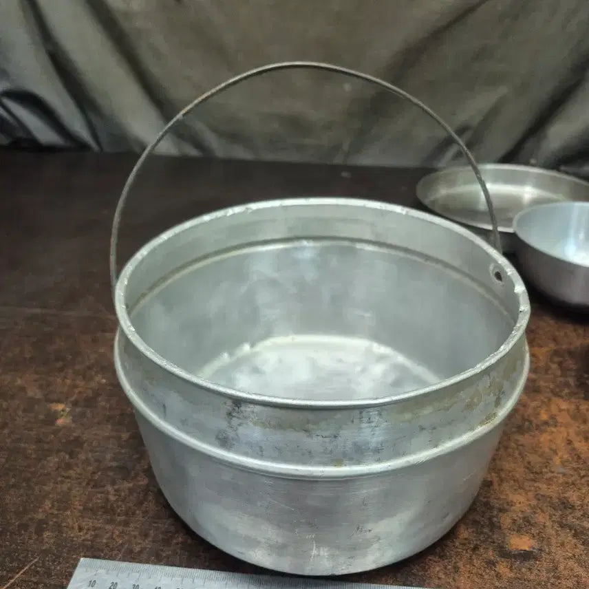 [BUNJANG] US Military Aluminum Camping Cookware Set / 1966년 미군용 알루미늄 캠핑 코펠 냄비세트