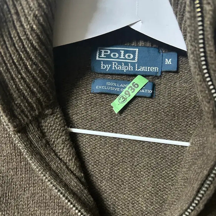 [BUNJANG] Polo Ralph Lauren Lambswool Zip-Up Knit M / 폴로 랄프로렌 램스울 집업 니트 M
