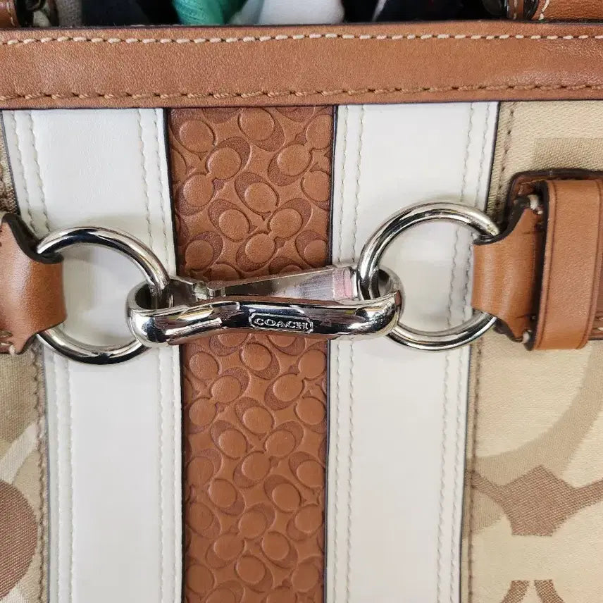 [BUNJANG] Coach Signature Canvas Tote Bag Vintage / 코치 시그니처 캔버스 토트백 중고 빈티지 올드스쿨 레트로