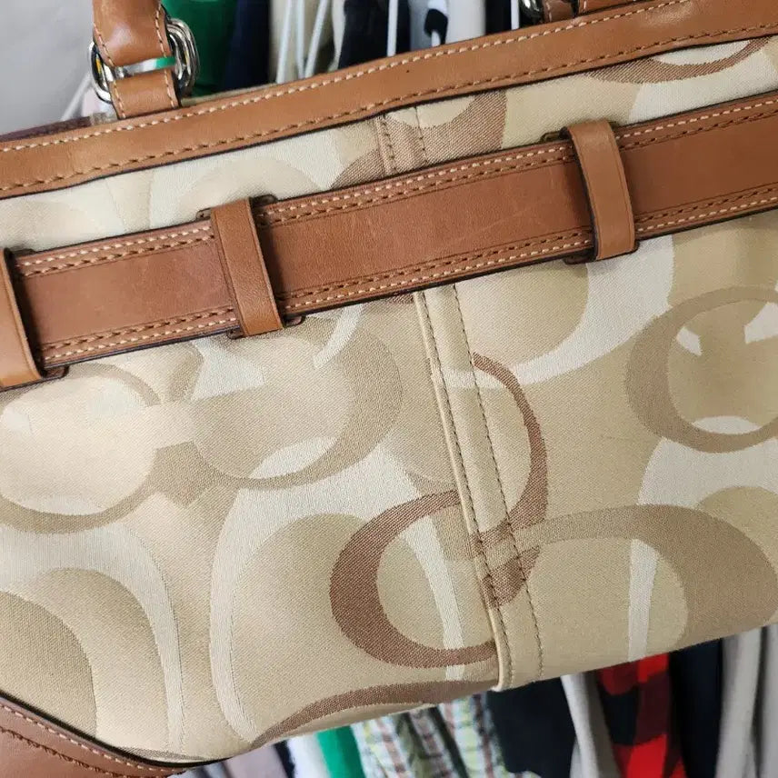 [BUNJANG] Coach Signature Canvas Tote Bag Vintage / 코치 시그니처 캔버스 토트백 중고 빈티지 올드스쿨 레트로