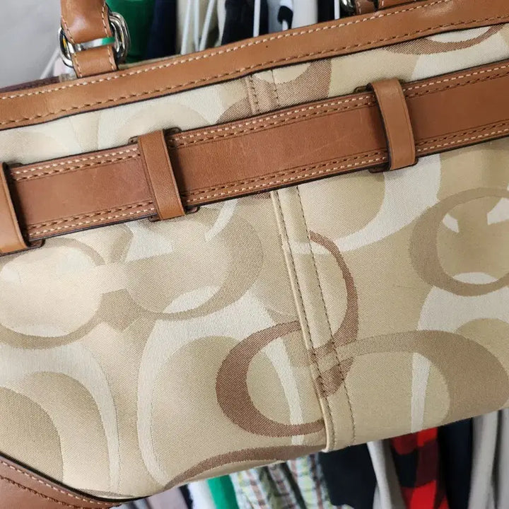 [BUNJANG] Coach Signature Canvas Tote Bag Vintage / 코치 시그니처 캔버스 토트백 중고 빈티지 올드스쿨 레트로