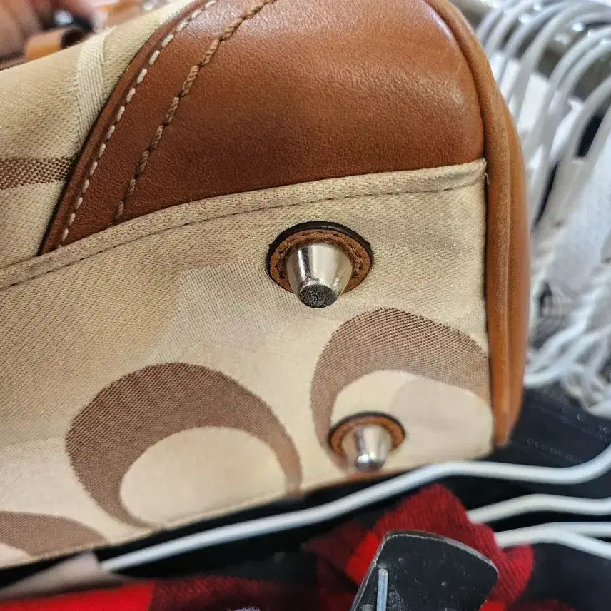 [BUNJANG] Coach Signature Canvas Tote Bag Vintage / 코치 시그니처 캔버스 토트백 중고 빈티지 올드스쿨 레트로