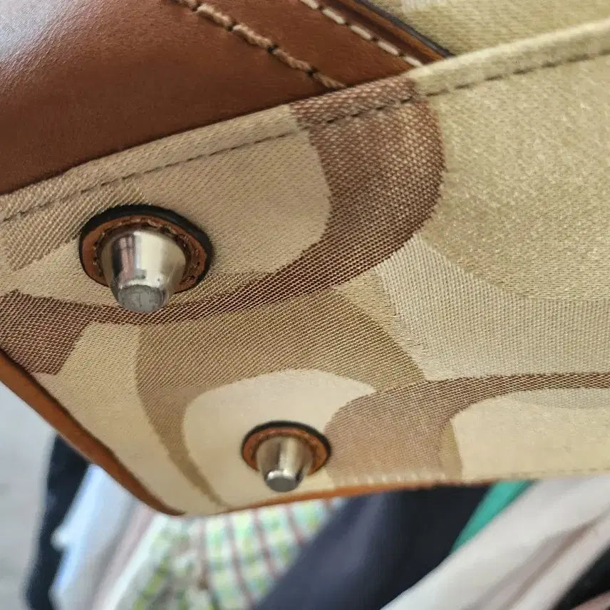 [BUNJANG] Coach Signature Canvas Tote Bag Vintage / 코치 시그니처 캔버스 토트백 중고 빈티지 올드스쿨 레트로