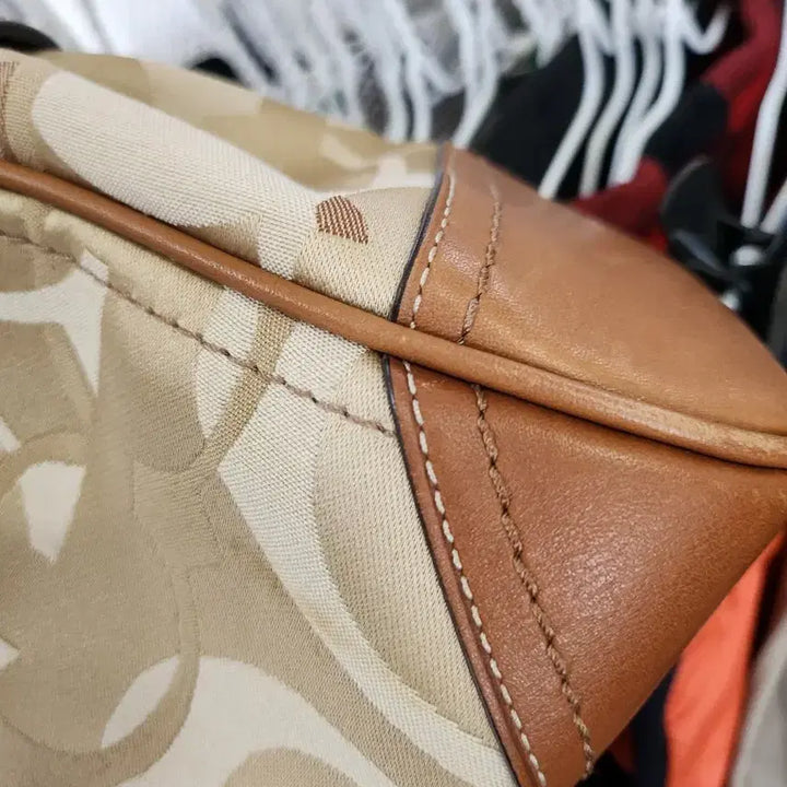 [BUNJANG] Coach Signature Canvas Tote Bag Vintage / 코치 시그니처 캔버스 토트백 중고 빈티지 올드스쿨 레트로