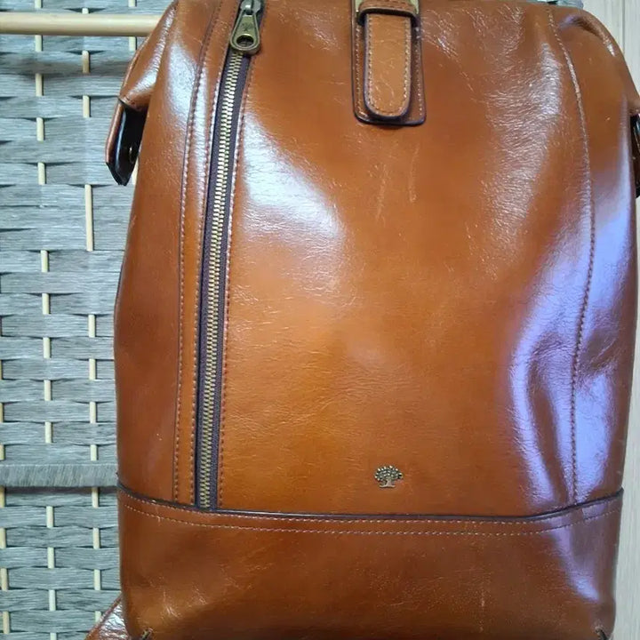 [BUNJANG] LITCHI Leather Backpack / LITCHI레더브라운통가죽백팩가방