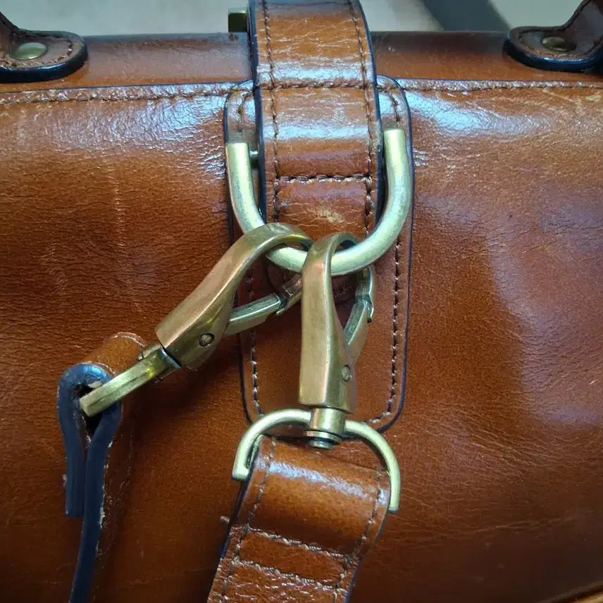[BUNJANG] LITCHI Leather Backpack / LITCHI레더브라운통가죽백팩가방