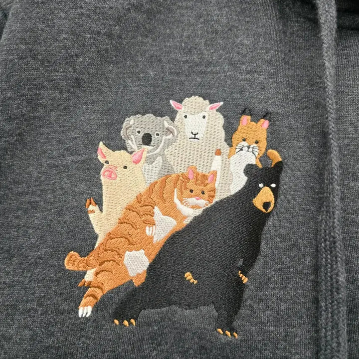 [BUNJANG] Graniph Animal Embroidered Hoodie Zip-up / graniph 애니멀 자수 후드집업 [D20292]