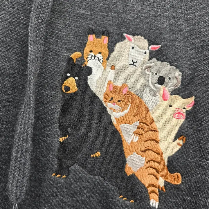 [BUNJANG] Graniph Animal Embroidered Hoodie Zip-up / graniph 애니멀 자수 후드집업 [D20292]