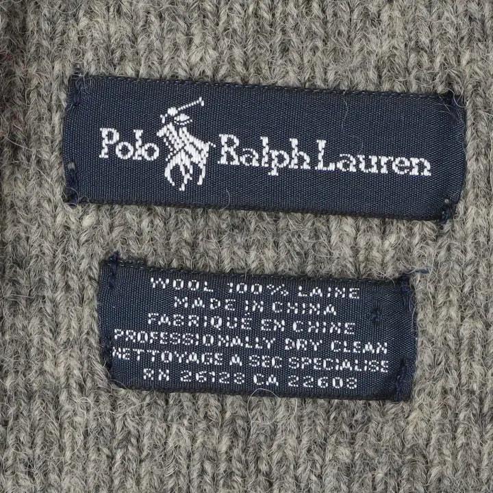 [BUNJANG] Polo Ralph Lauren Gray Wool Flag Muffler / 폴로 랄프로렌 성조기 그레이 울 머플러