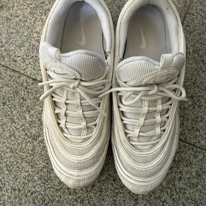 [BUNJANG] Nike Air Max 97 Triple White Wolf Grey Sneakers / 나이키 에어맥스 97 트리플 화이트 울프 그레이 280