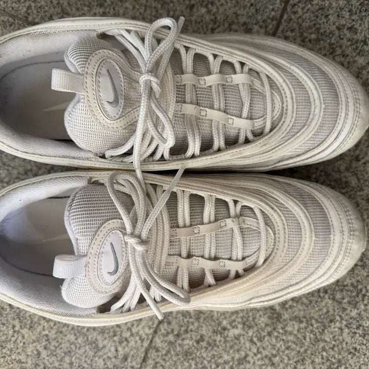 [BUNJANG] Nike Air Max 97 Triple White Wolf Grey Sneakers / 나이키 에어맥스 97 트리플 화이트 울프 그레이 280