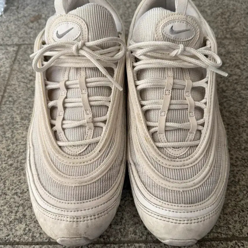 [BUNJANG] Nike Air Max 97 Triple White Wolf Grey Sneakers / 나이키 에어맥스 97 트리플 화이트 울프 그레이 280