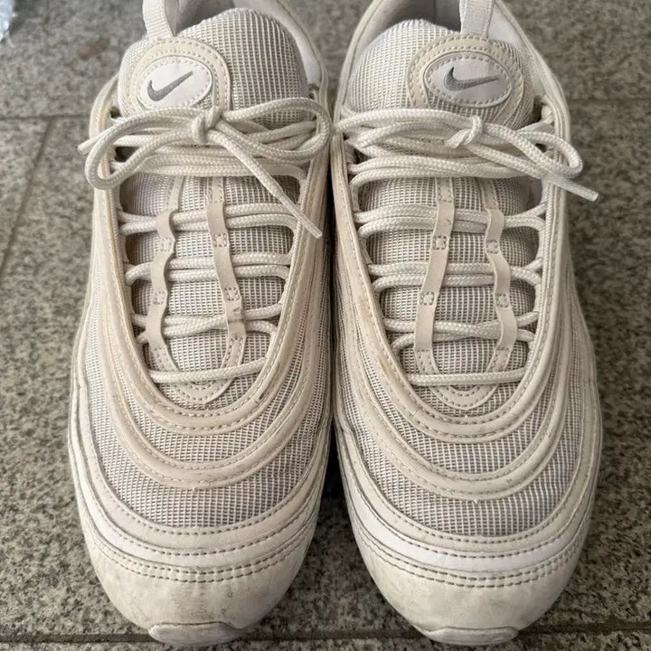 [BUNJANG] Nike Air Max 97 Triple White Wolf Grey Sneakers / 나이키 에어맥스 97 트리플 화이트 울프 그레이 280