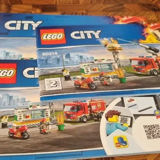 [BUNJANG] Lego City 60214 Fire Rescue Burger Bar Instructions / 레고 시티 60214 화재 구조 버거 가게 설명서