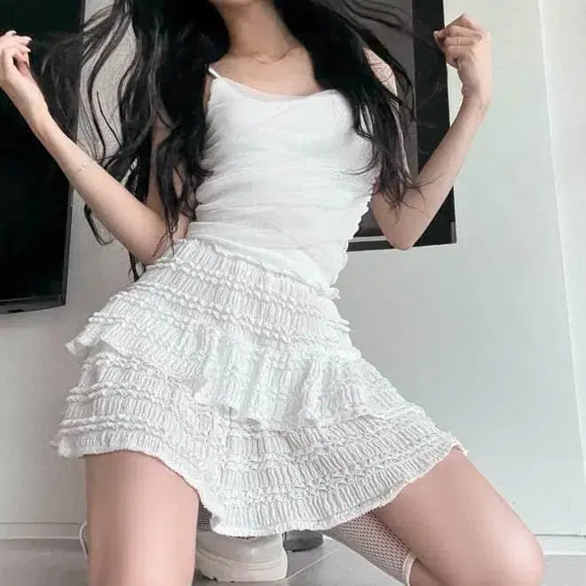 [BUNJANG] FackTheDonald Mozart Skirt Pants (White) / 팩더널드_ 모차르트 치마 바지 (white)