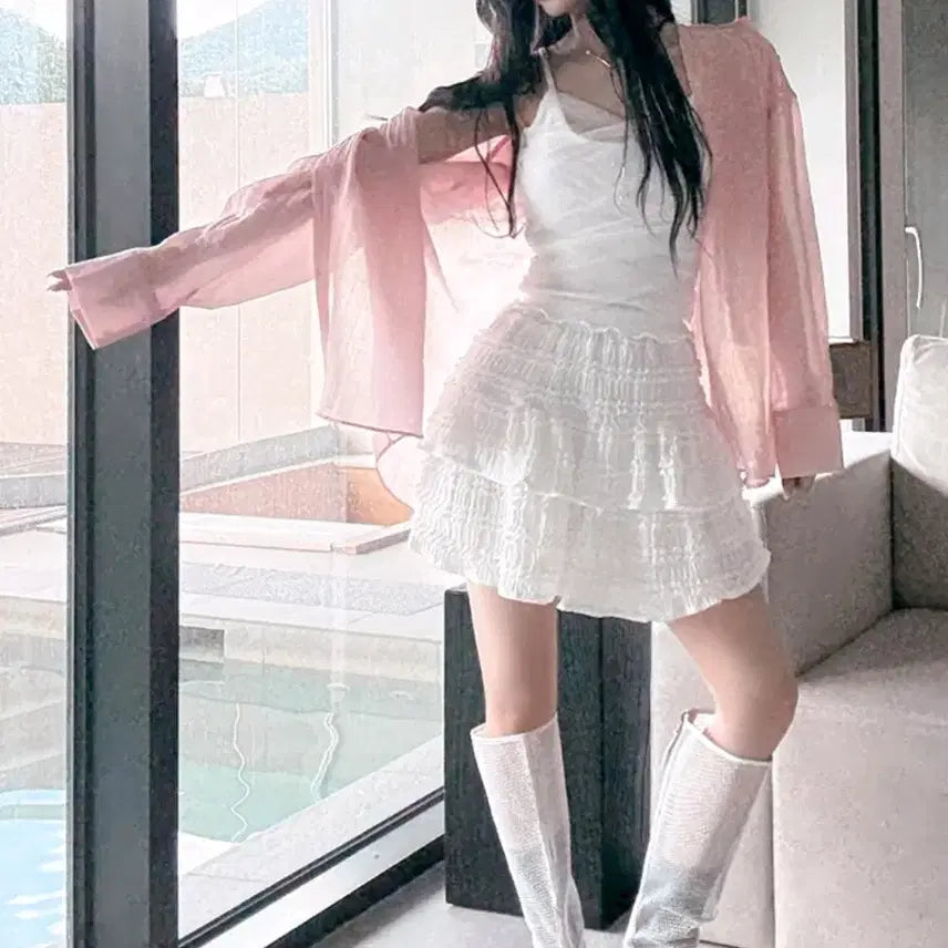 [BUNJANG] FackTheDonald Mozart Skirt Pants (White) / 팩더널드_ 모차르트 치마 바지 (white)